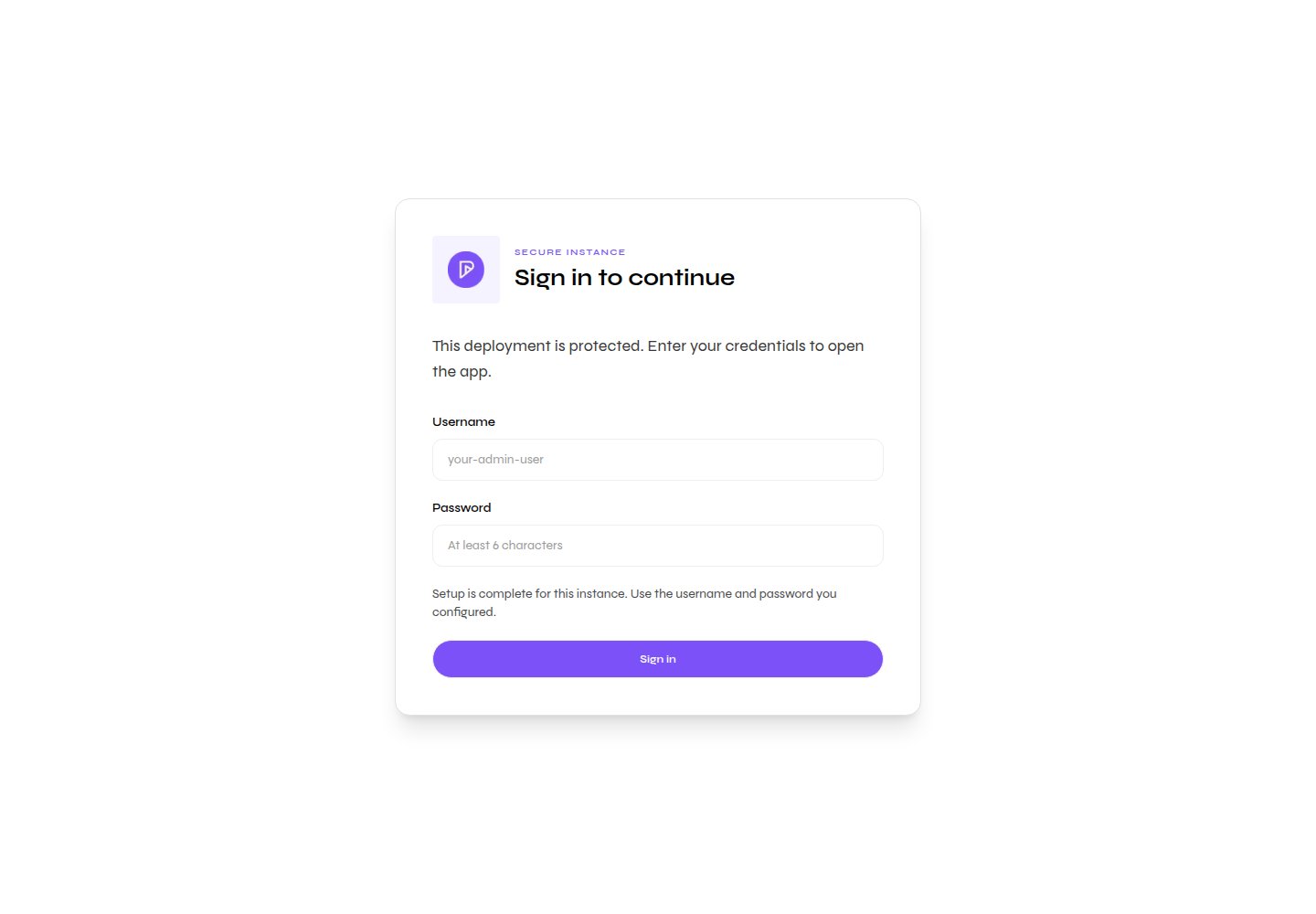 Open-source Presenton administrator login