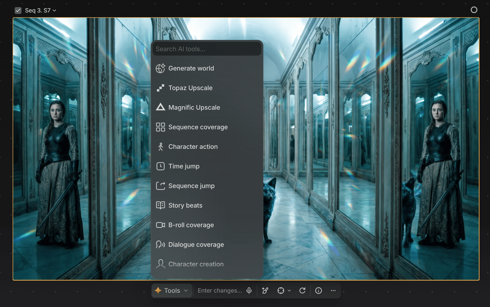Quick Actions menu