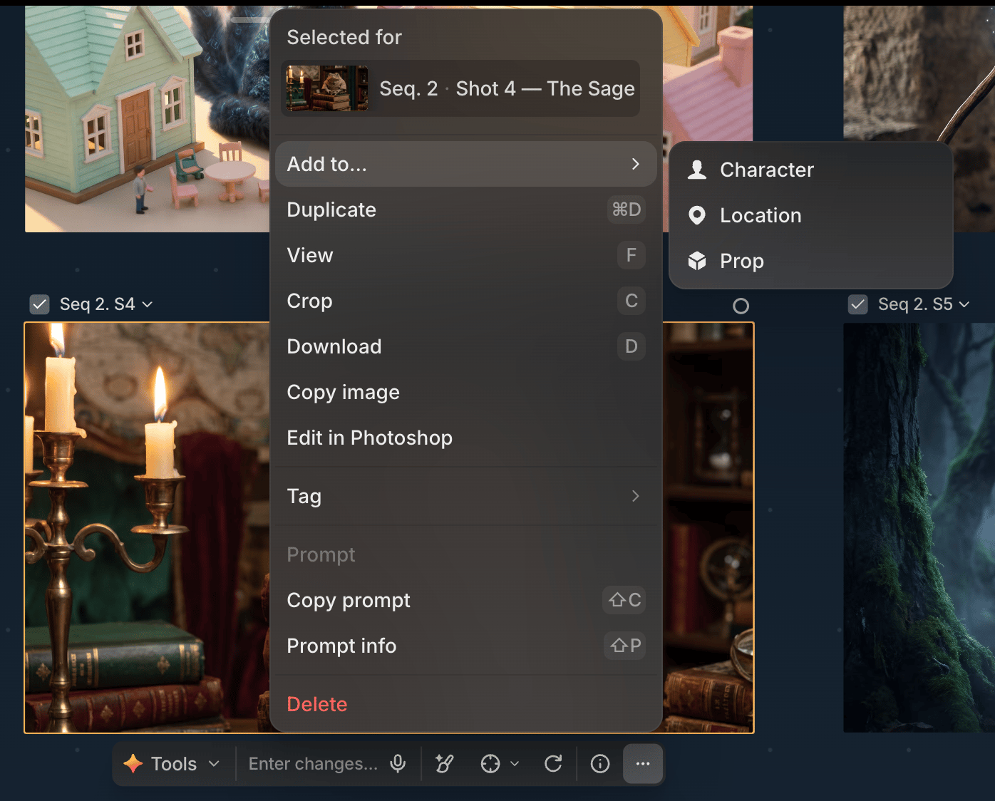 More menu on a video file