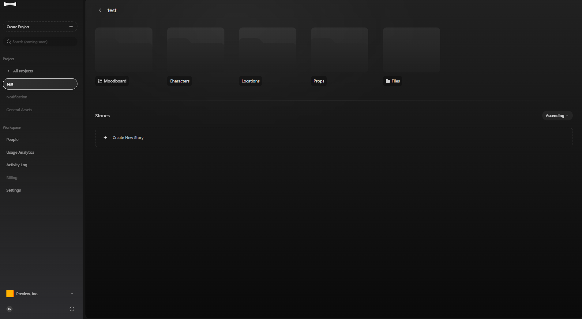Stories Menu