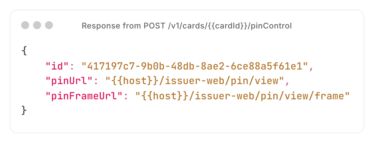PIN Retrieval Endpoint Response