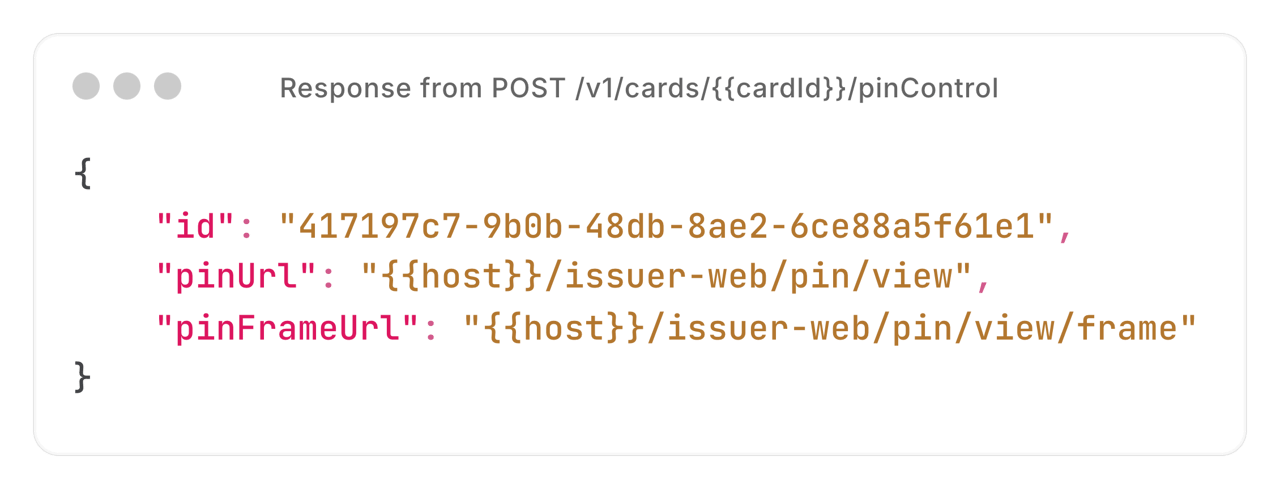 PIN Retrieval Endpoint Response