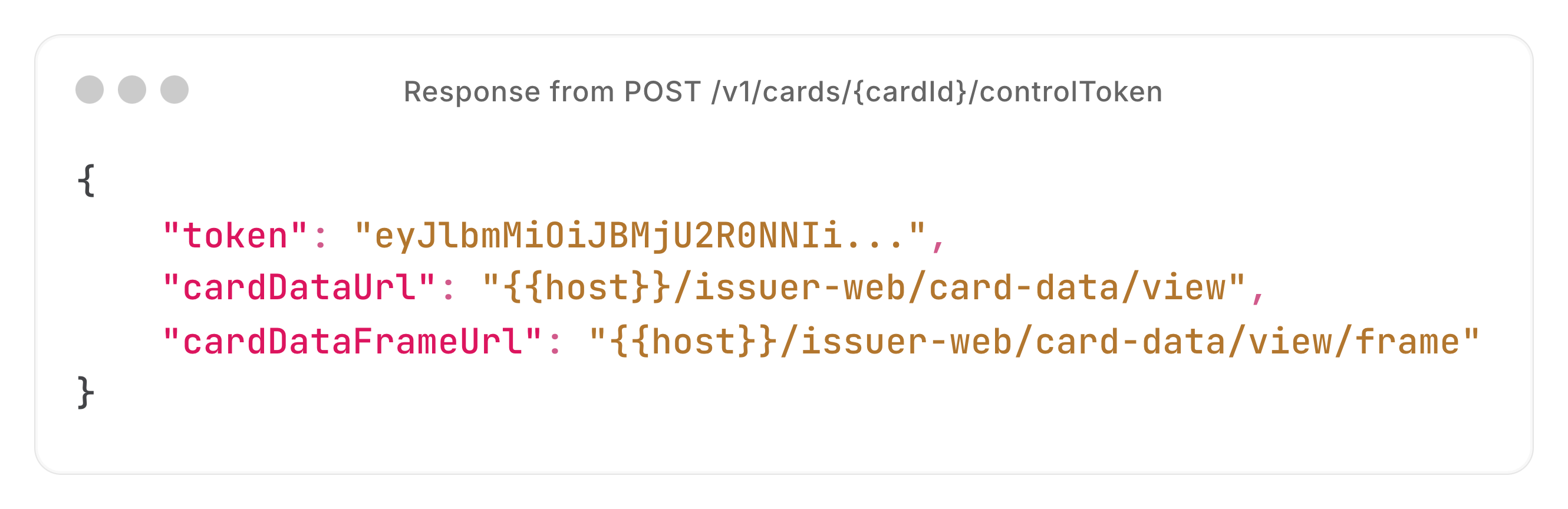 Card Data Retrieval Endpoint Response