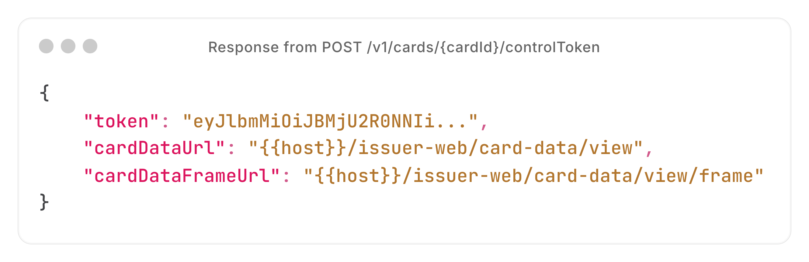 Card Data Retrieval Endpoint Response