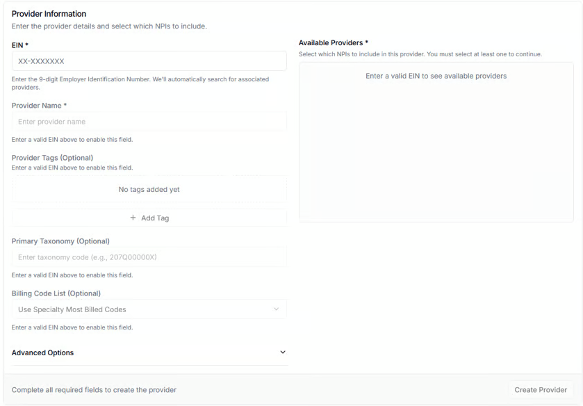 Provider Information