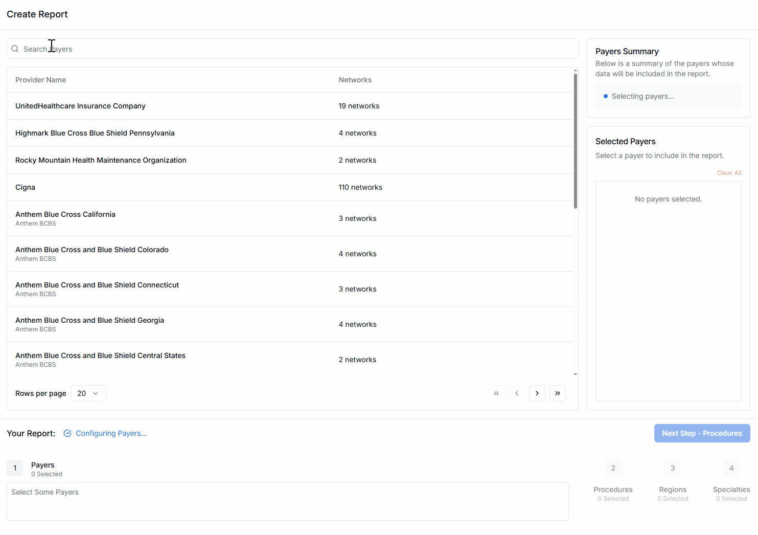 PriceMedic Payer Selection Process