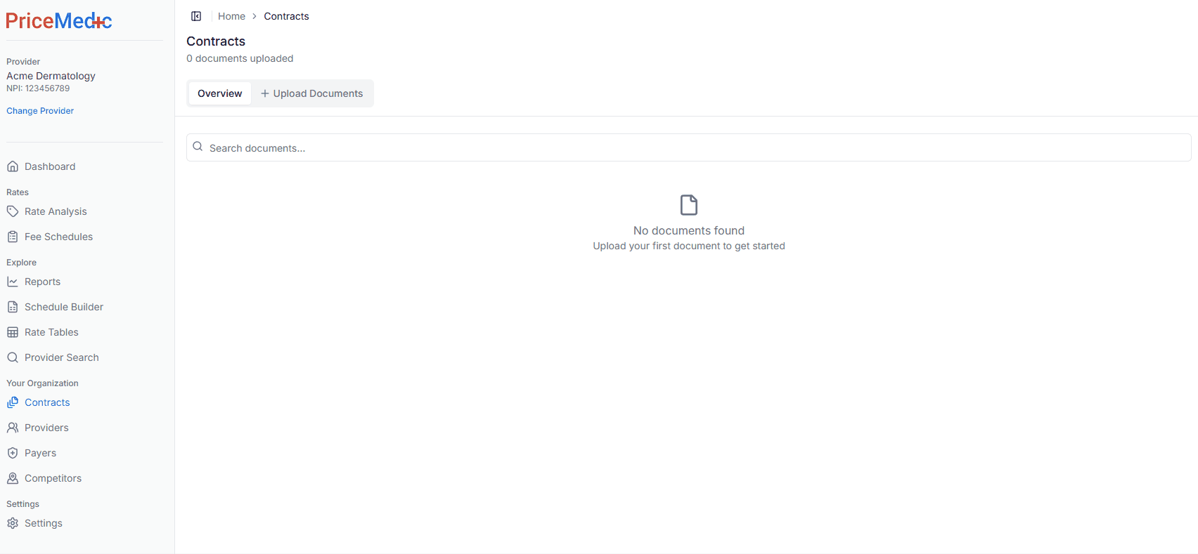 PriceMedic Contract Upload Process