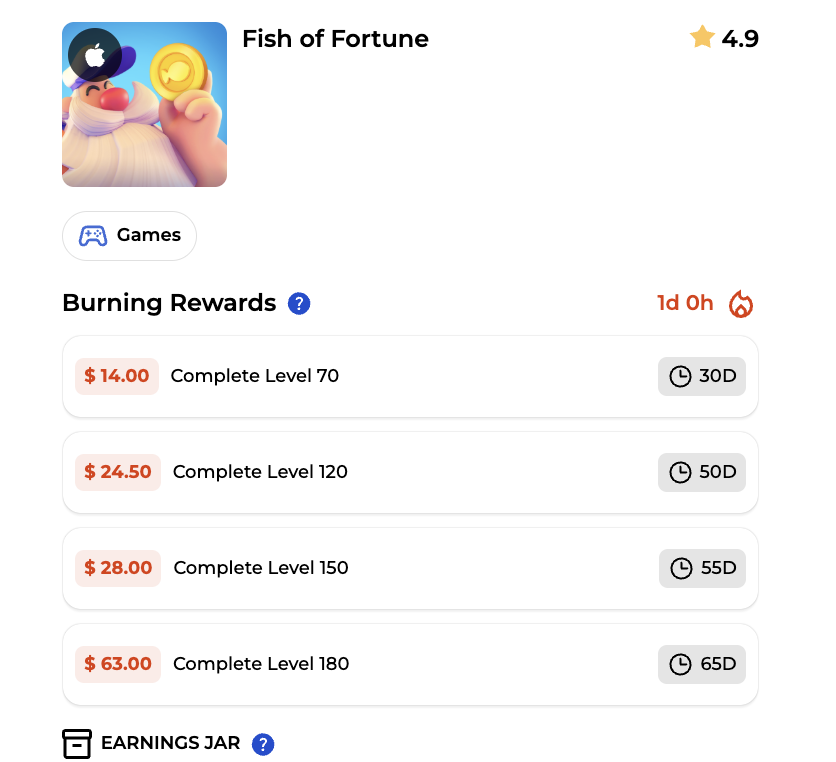 Burning Reward UI