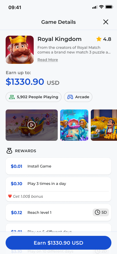 Offer detail UI