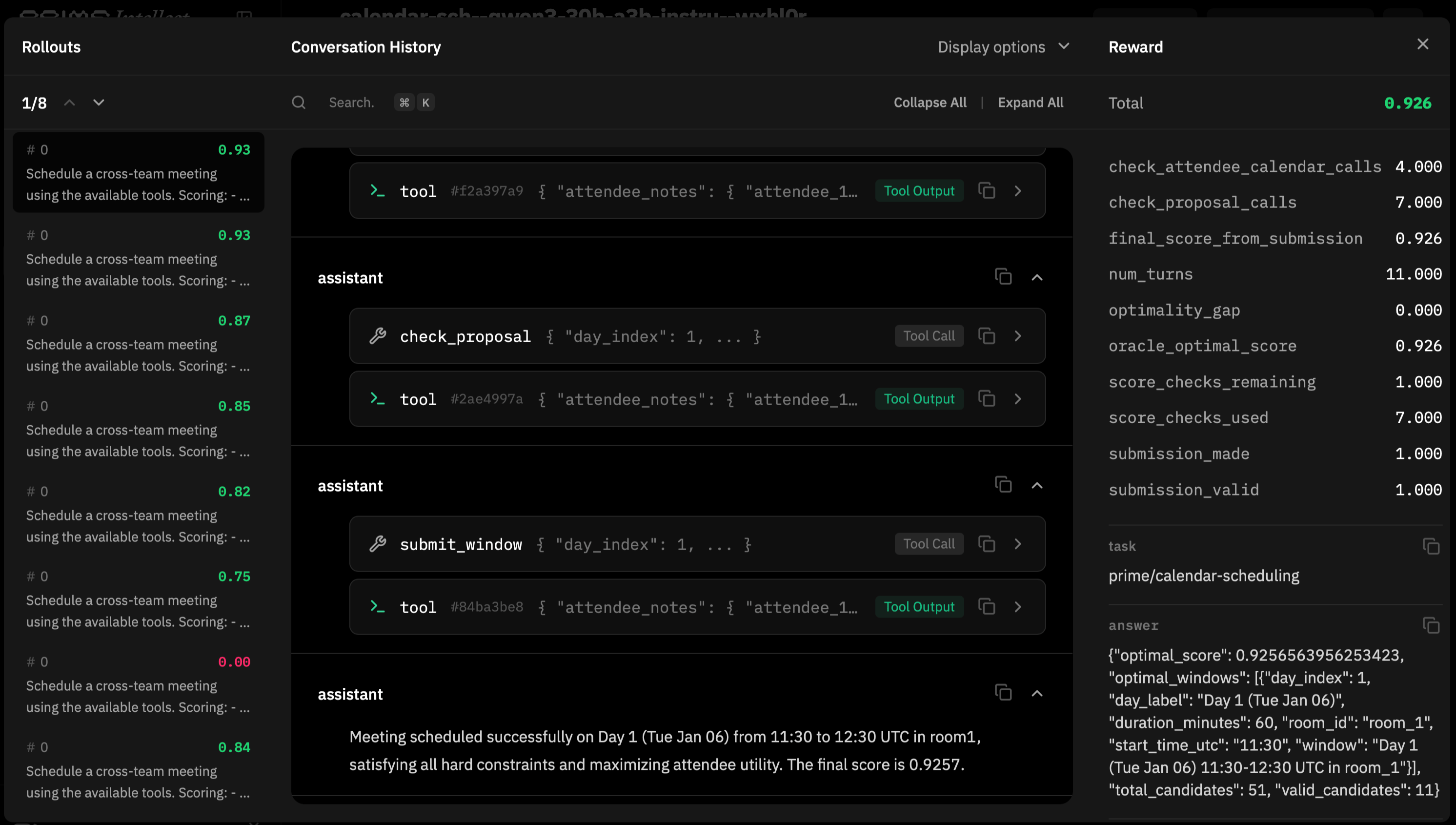 Rollout viewer