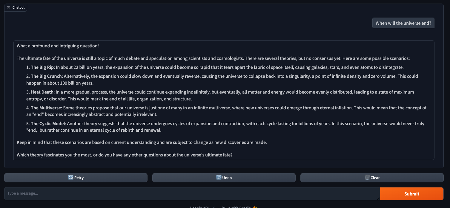Loaded chat interface