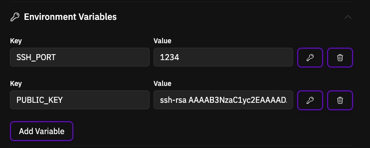 Environment Variables Configuration