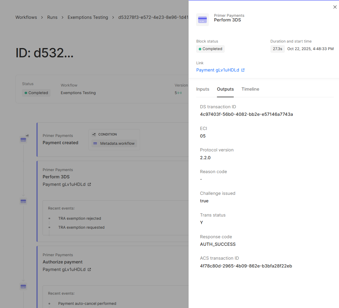 Workflow Exemption Rejected