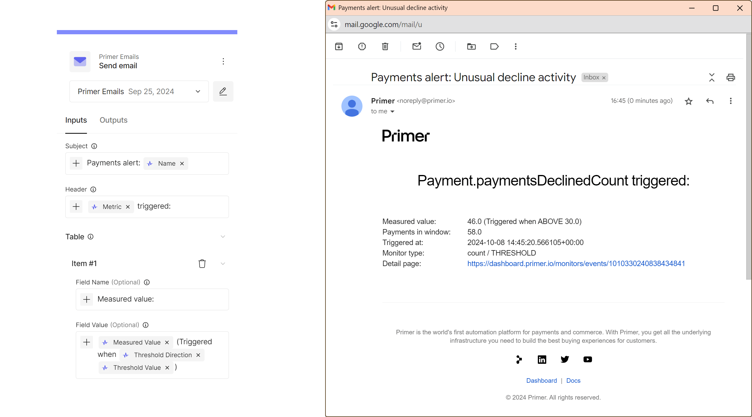 Primer Email example