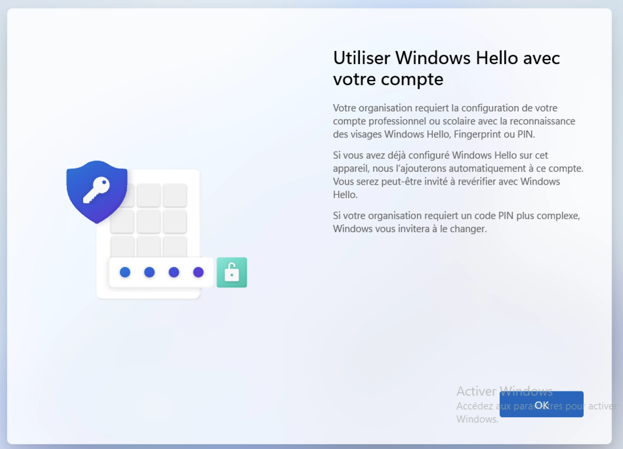 Capture d'écran : Que se passe-t-il lorsqu'un employé arrive avec un poste de travail configuré avec Autopilot ?
