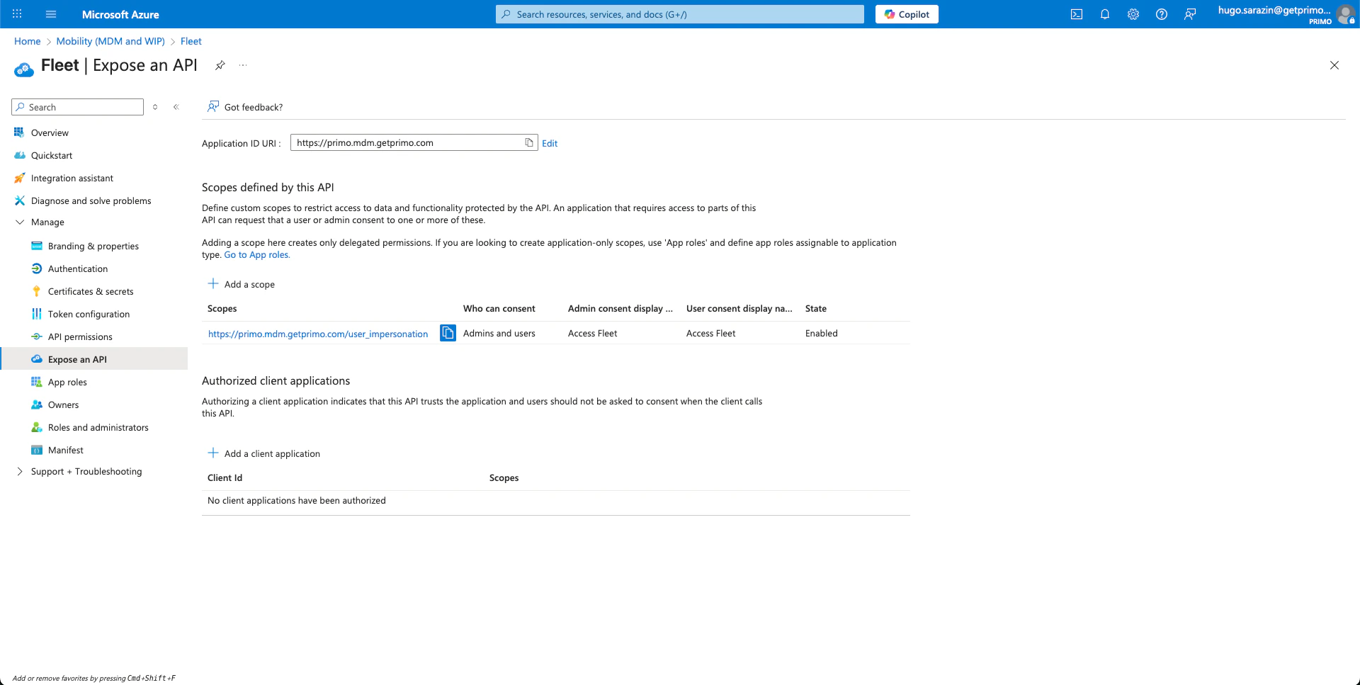 Capture d'écran : 2. Création de l'application FleetDM