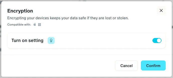 Captura de pantalla: Cifrado de disco