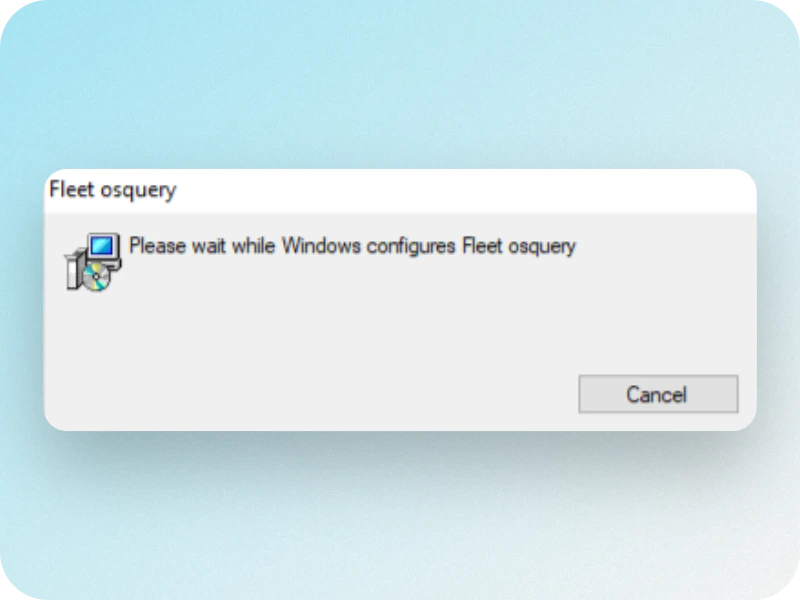 Screenshot: Step 3: Start the installation