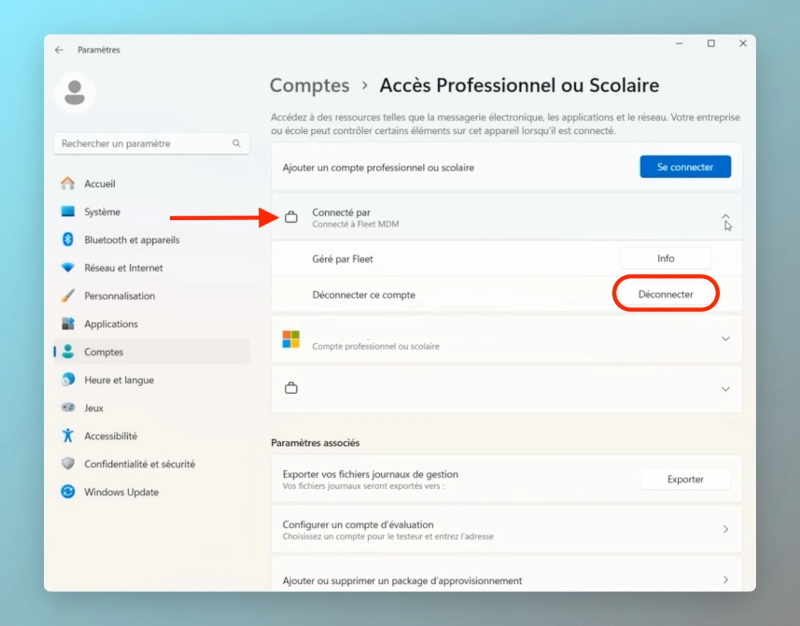 Screenshot: Uninstalling on Windows