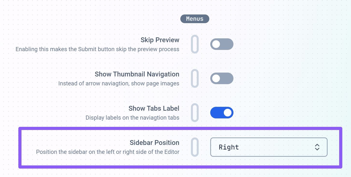 Sidebar position image