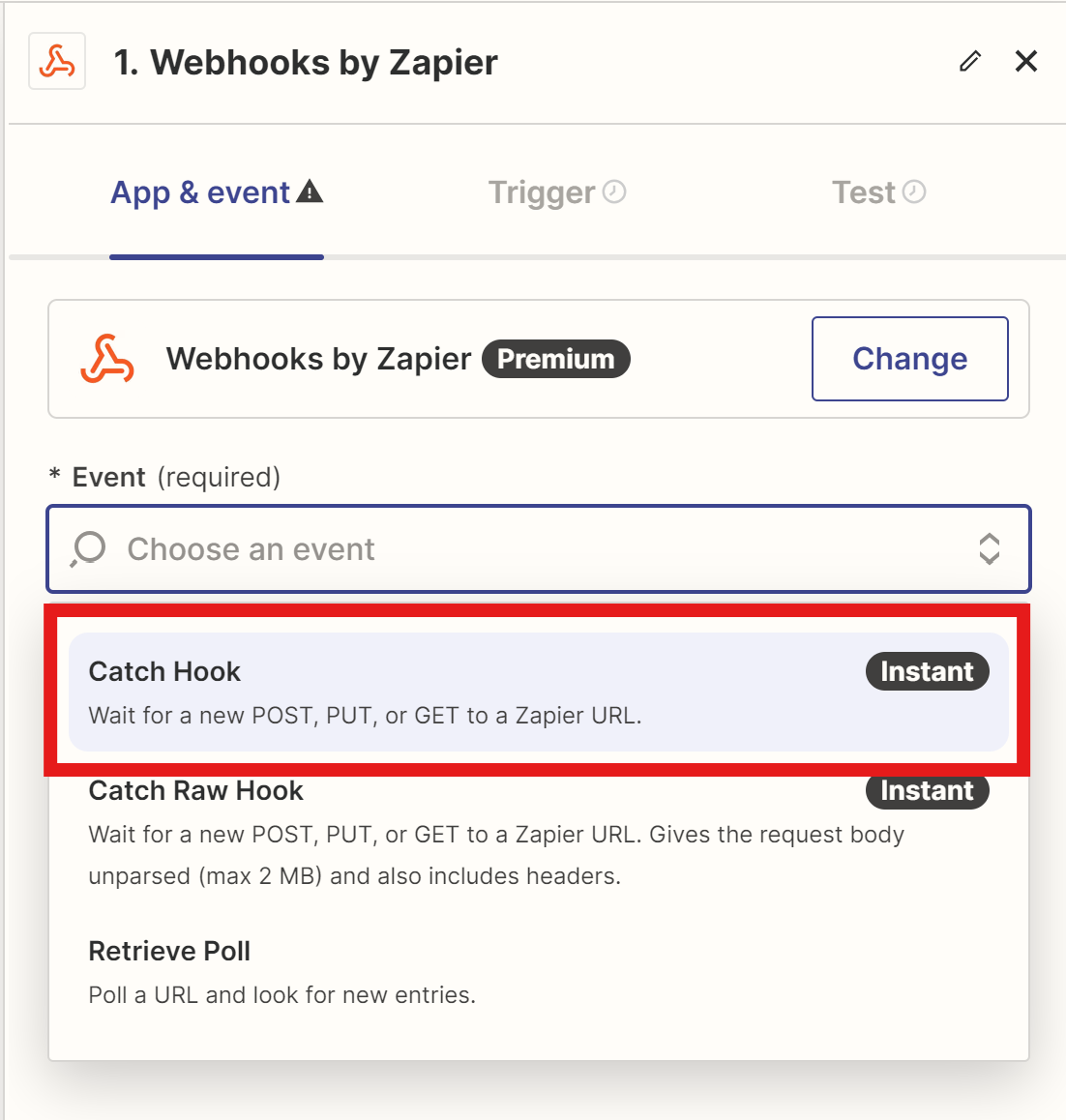 Zap Trigger hook