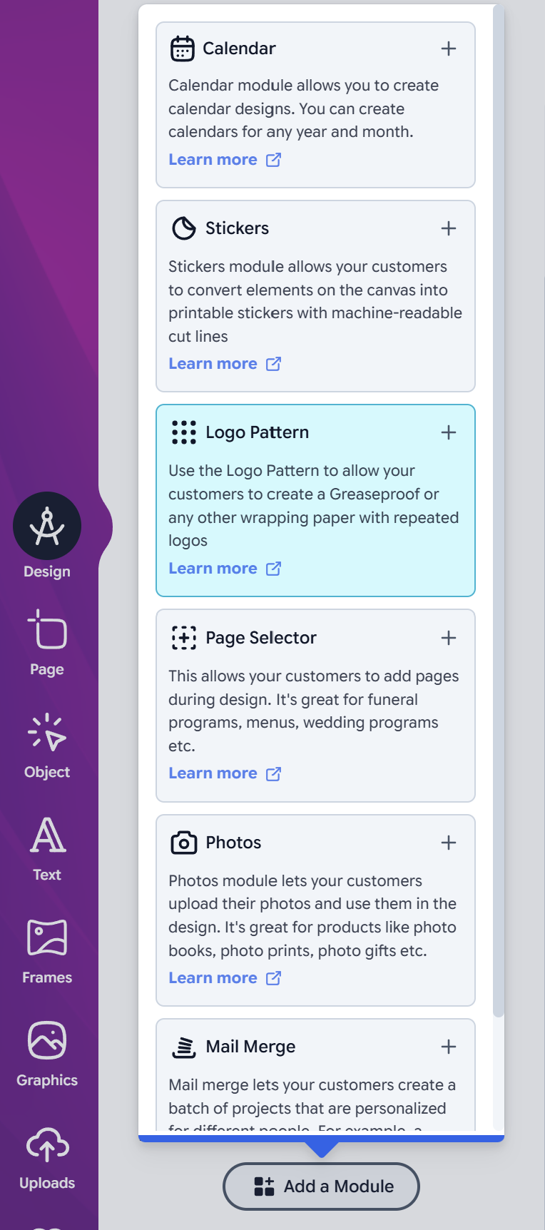 Add Logo Pattern Module