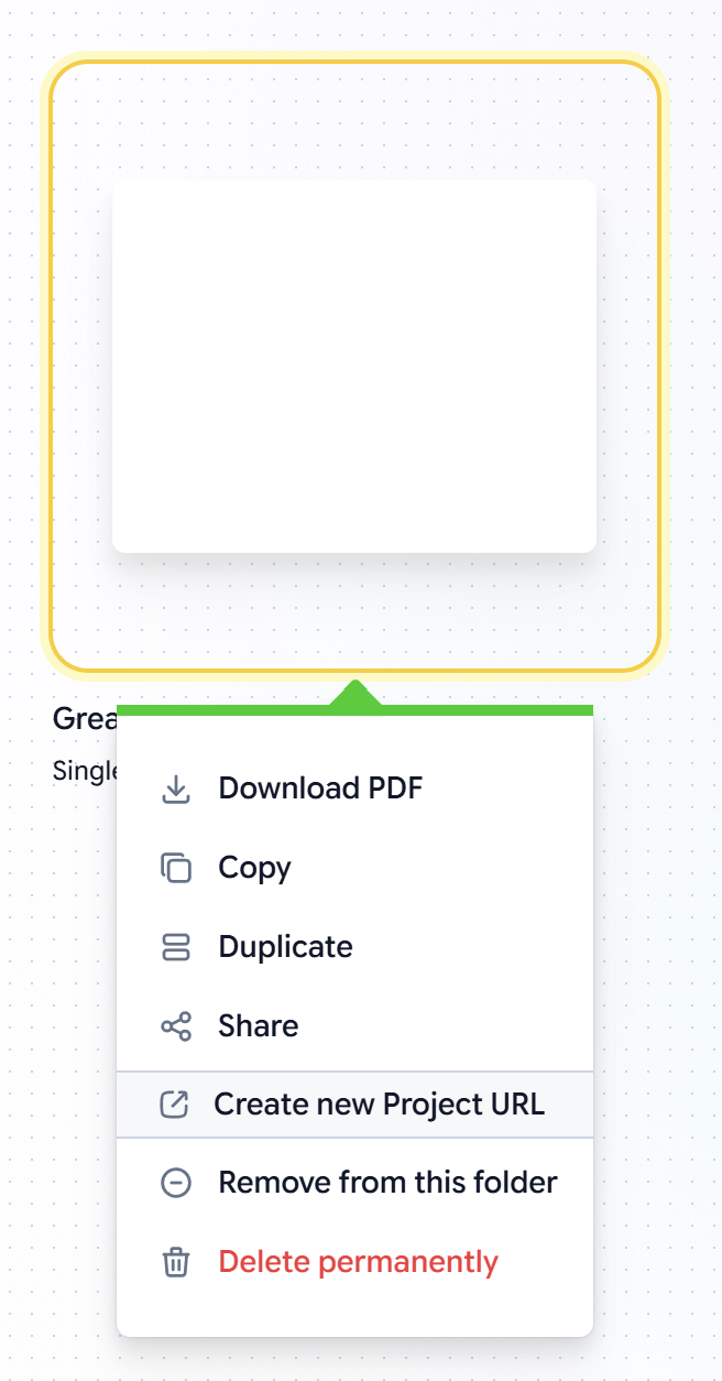 How to generate a Project URL to preview your design