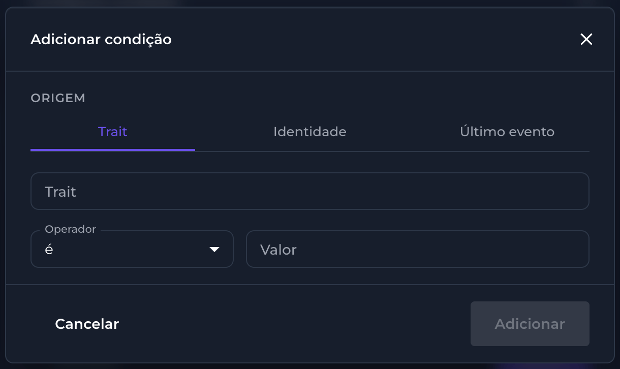 Configuração do nó de condição