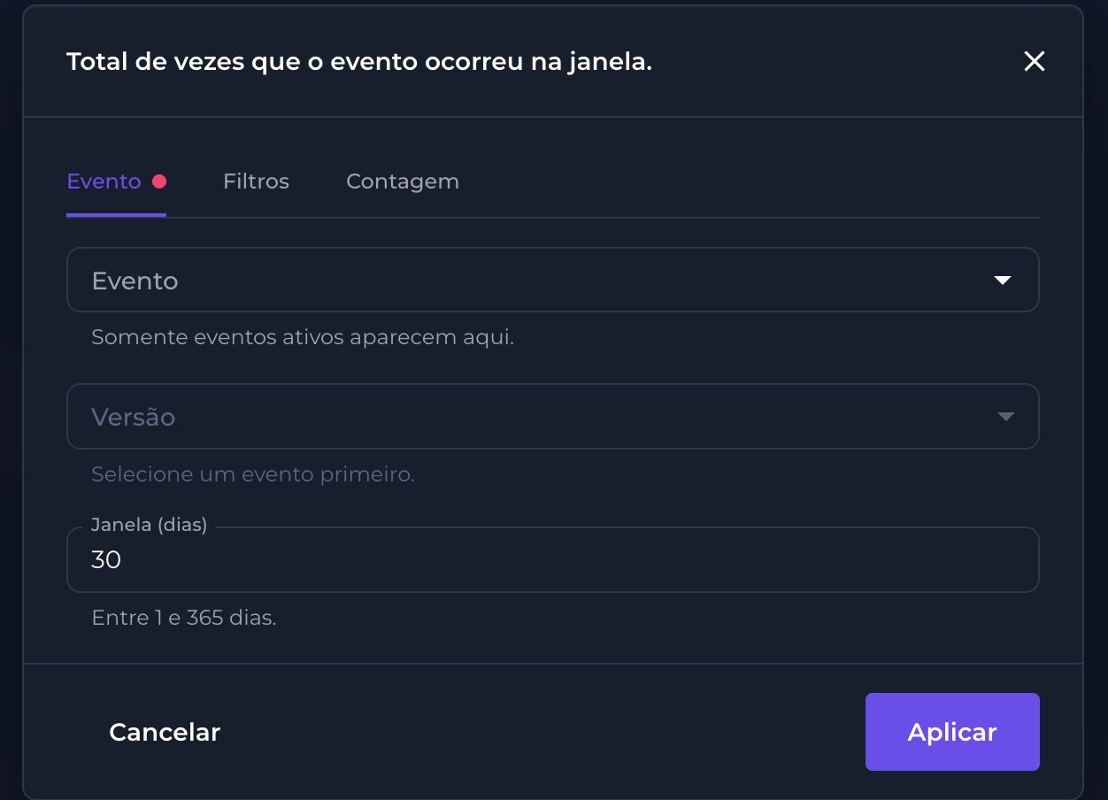 Configuração da cláusula Contagem de eventos
