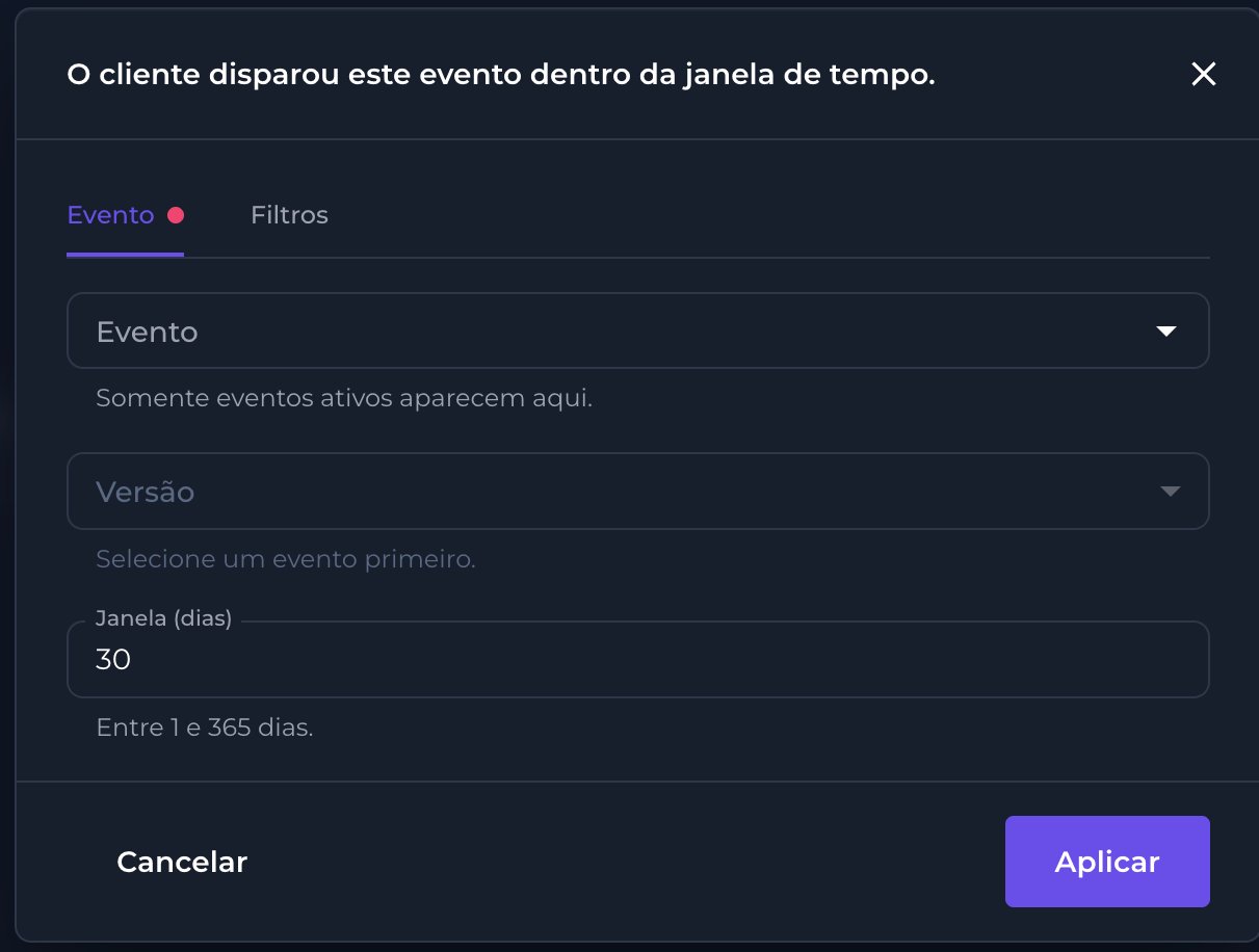 Configuração da cláusula Evento ocorreu