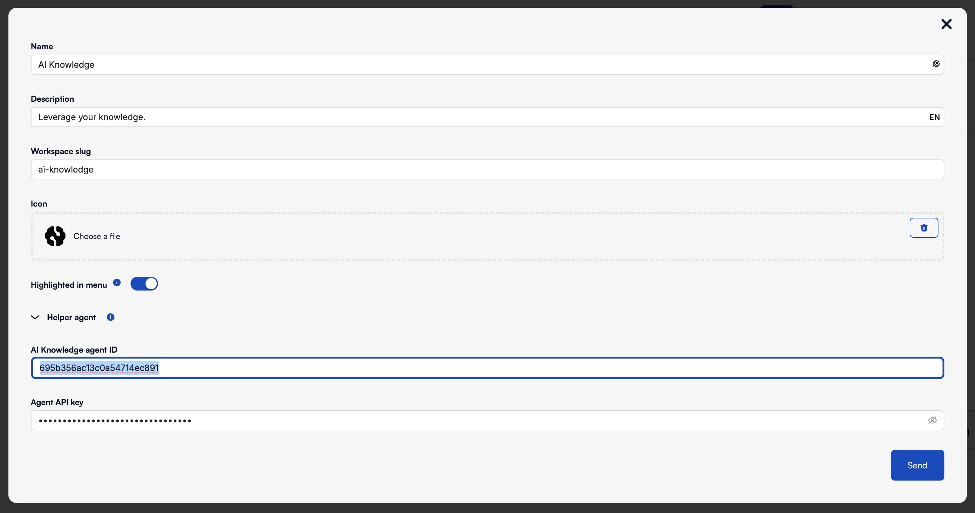 Configure from UI