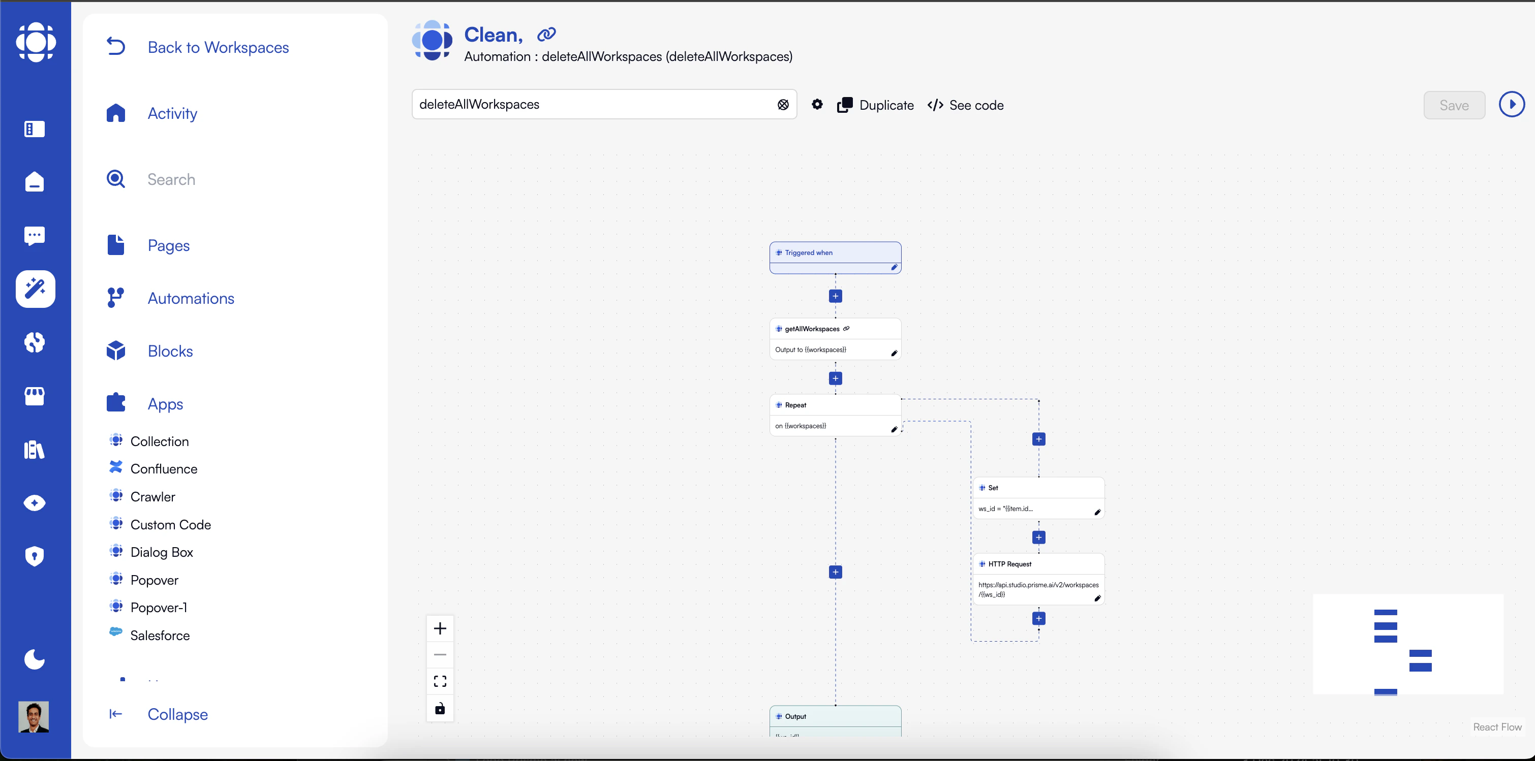 AI Builder Interface