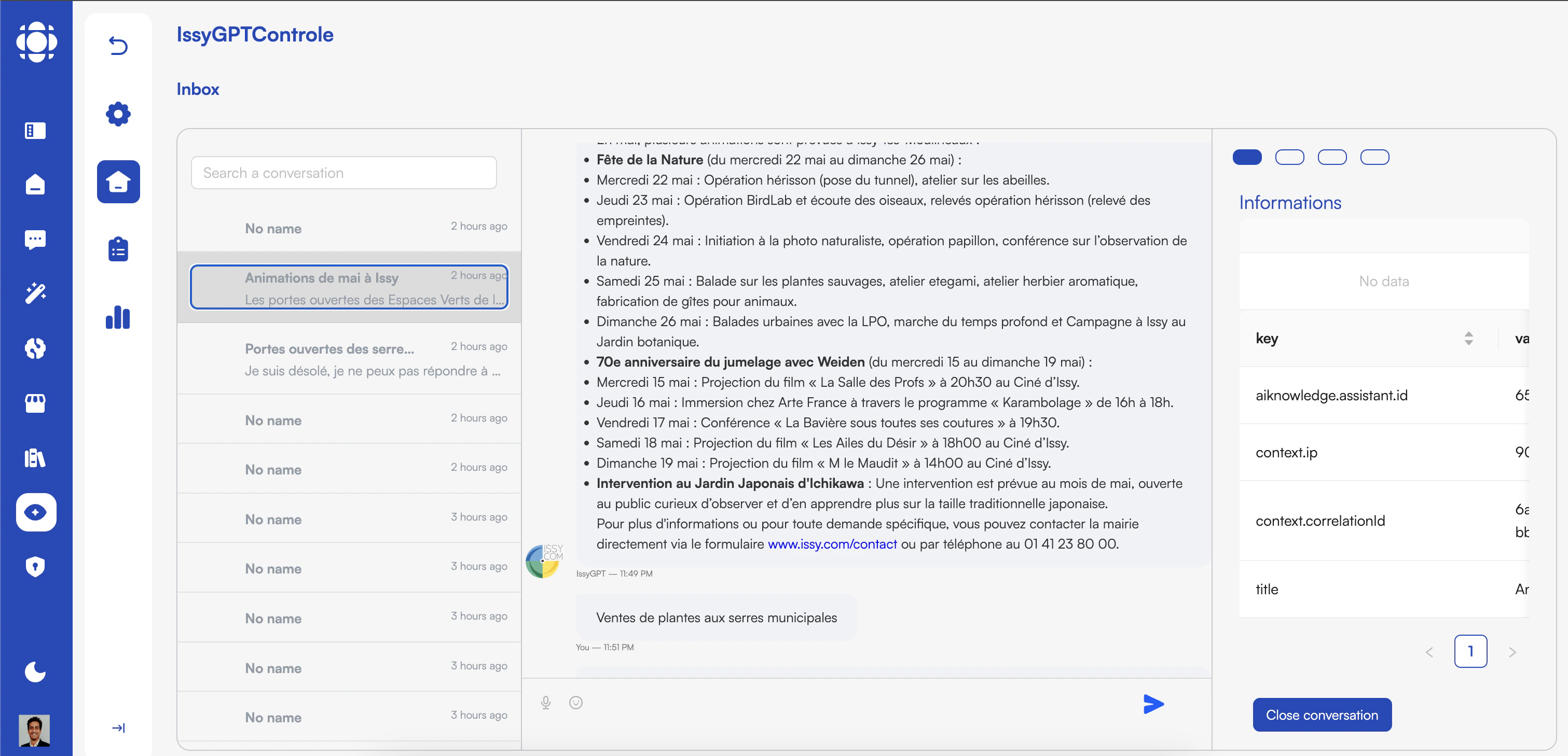 AI Insights Interface