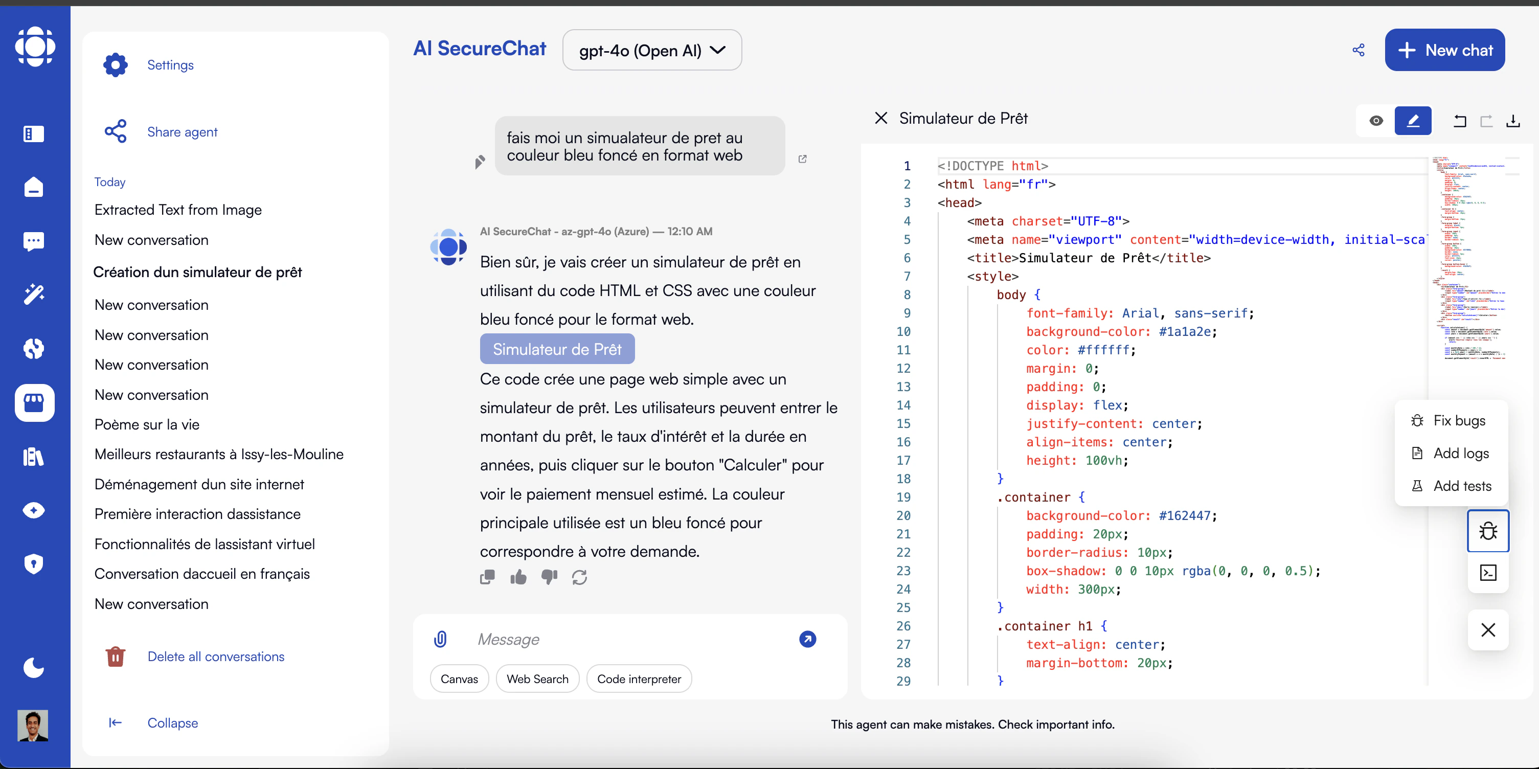 Canvas Code Workspace