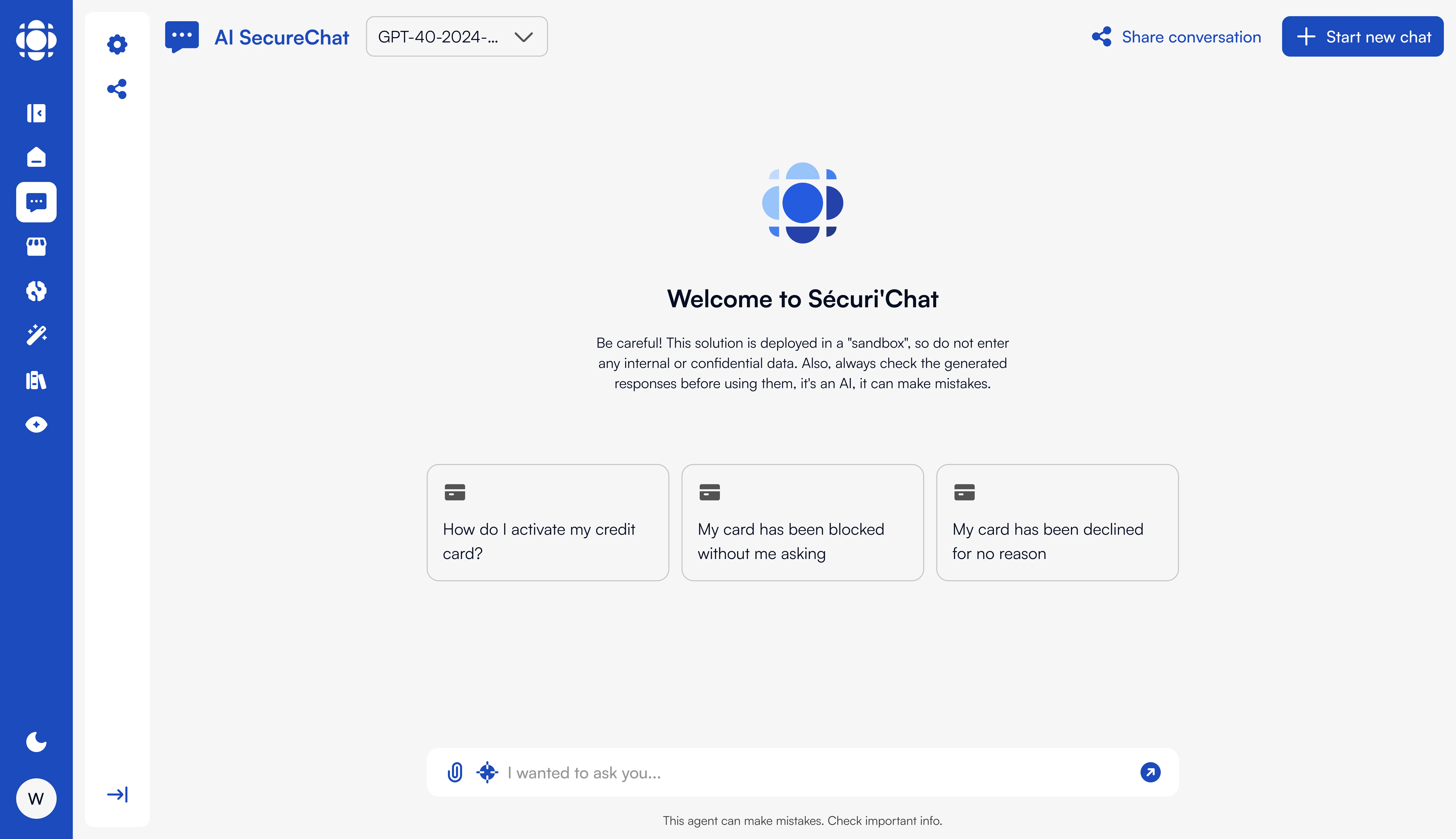 AI SecureChat Interface