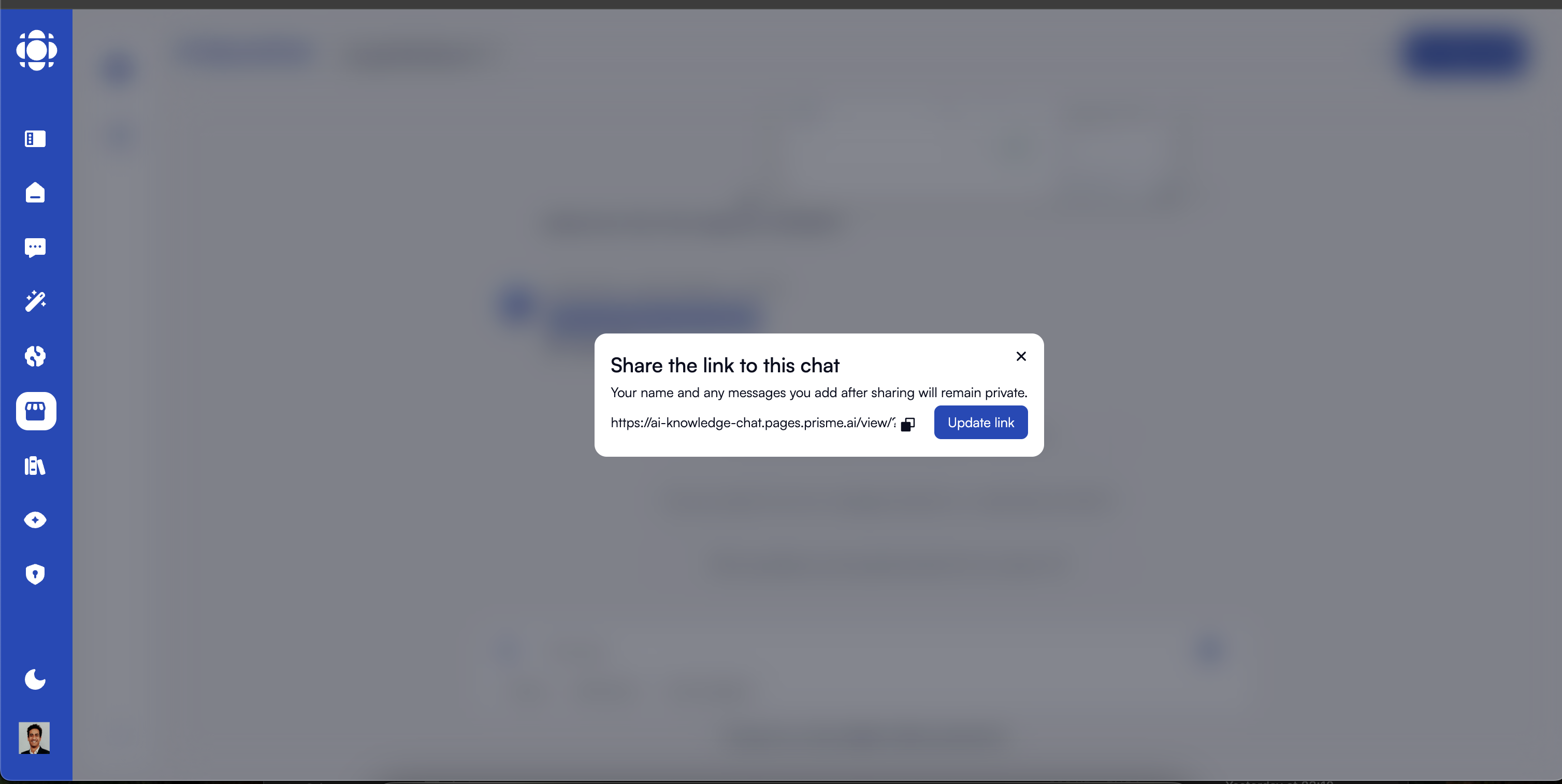 Conversation Share Button
