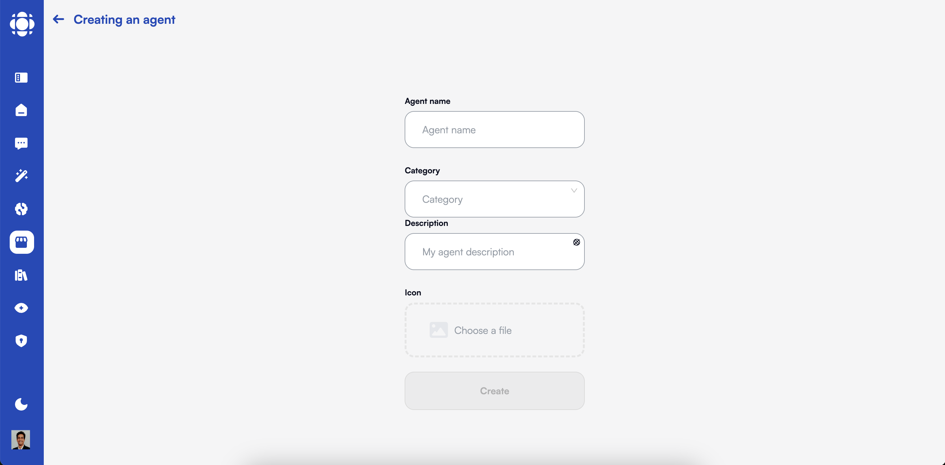 Agent Creation in AI Store