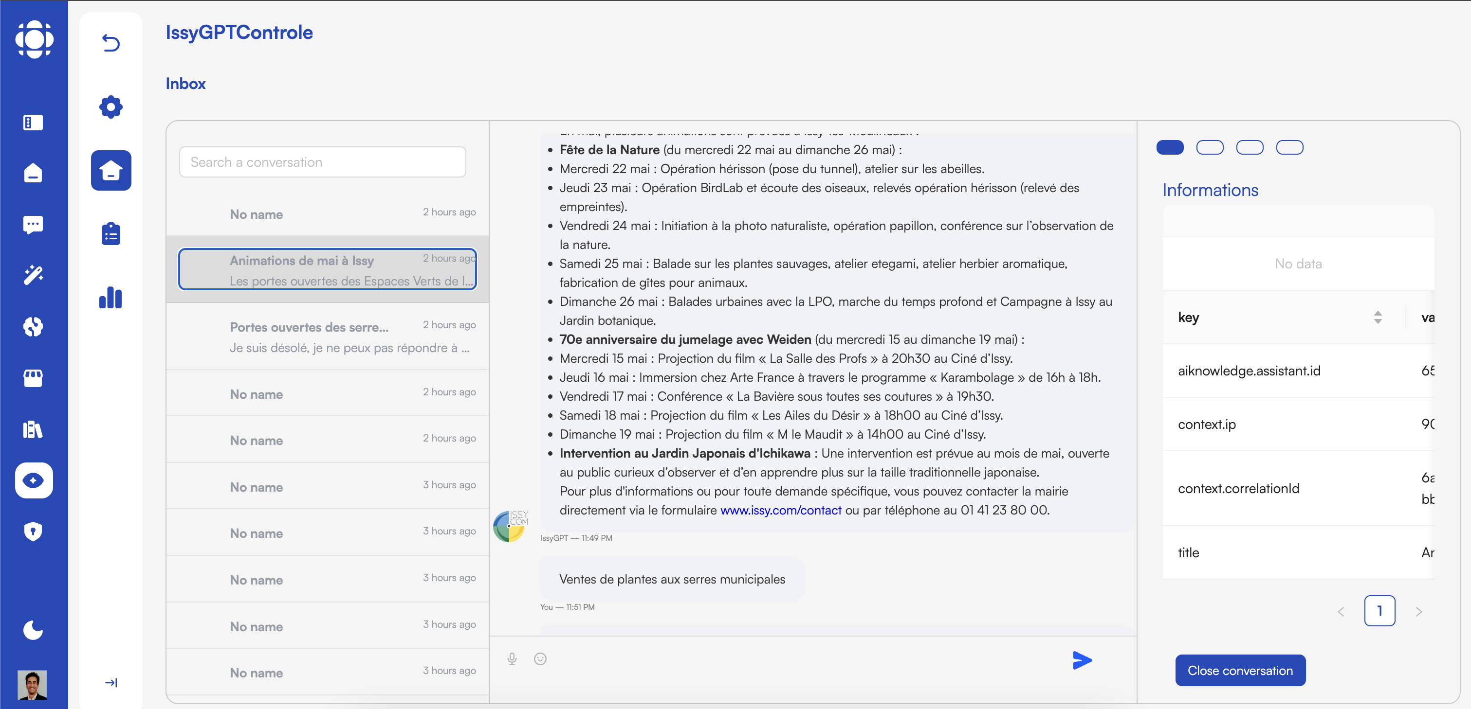 AI Insights Interface