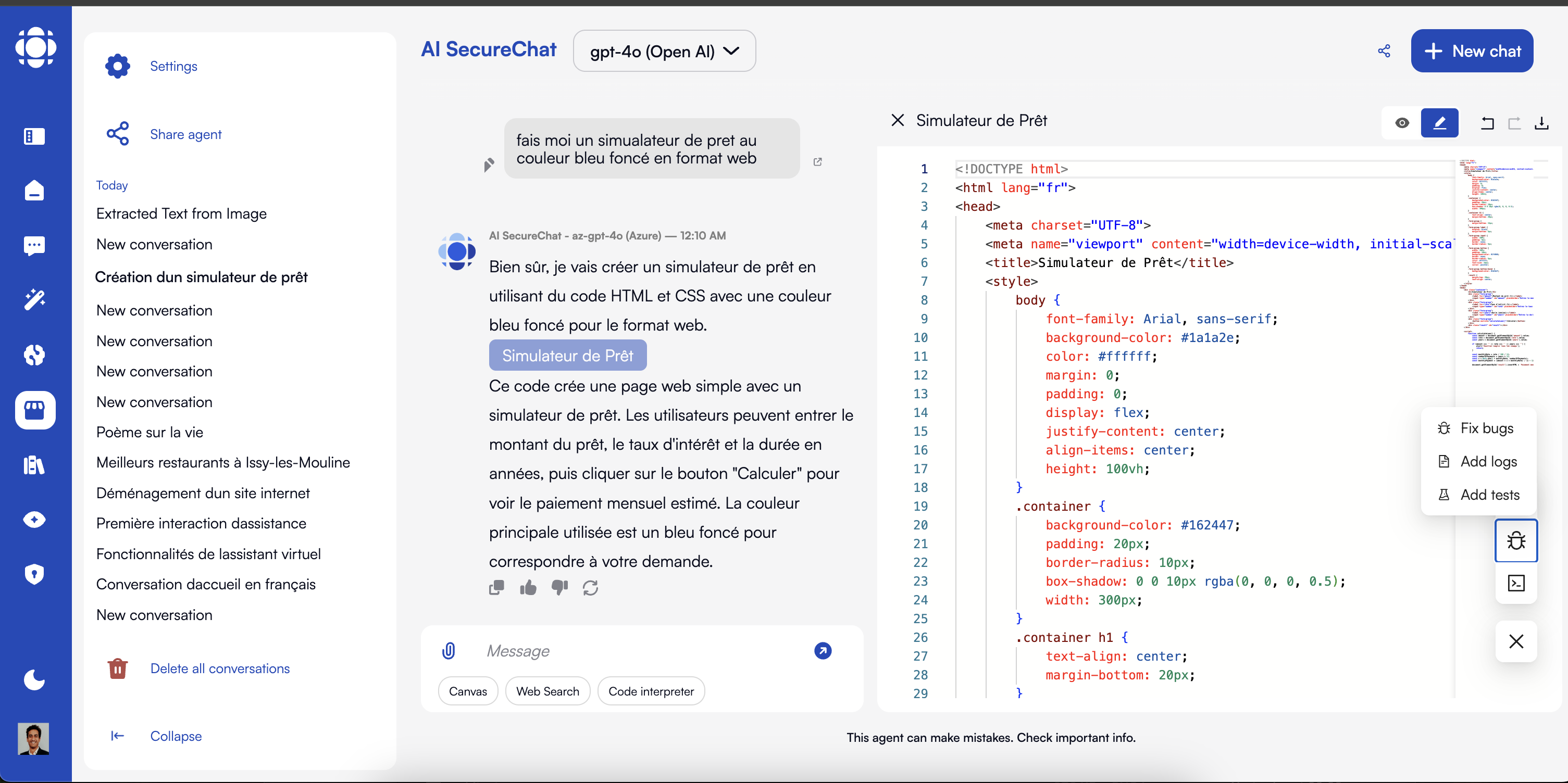 Canvas Code Workspace