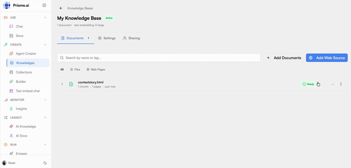 Re-index a knowledge base file with per-document parser and chunking overrides