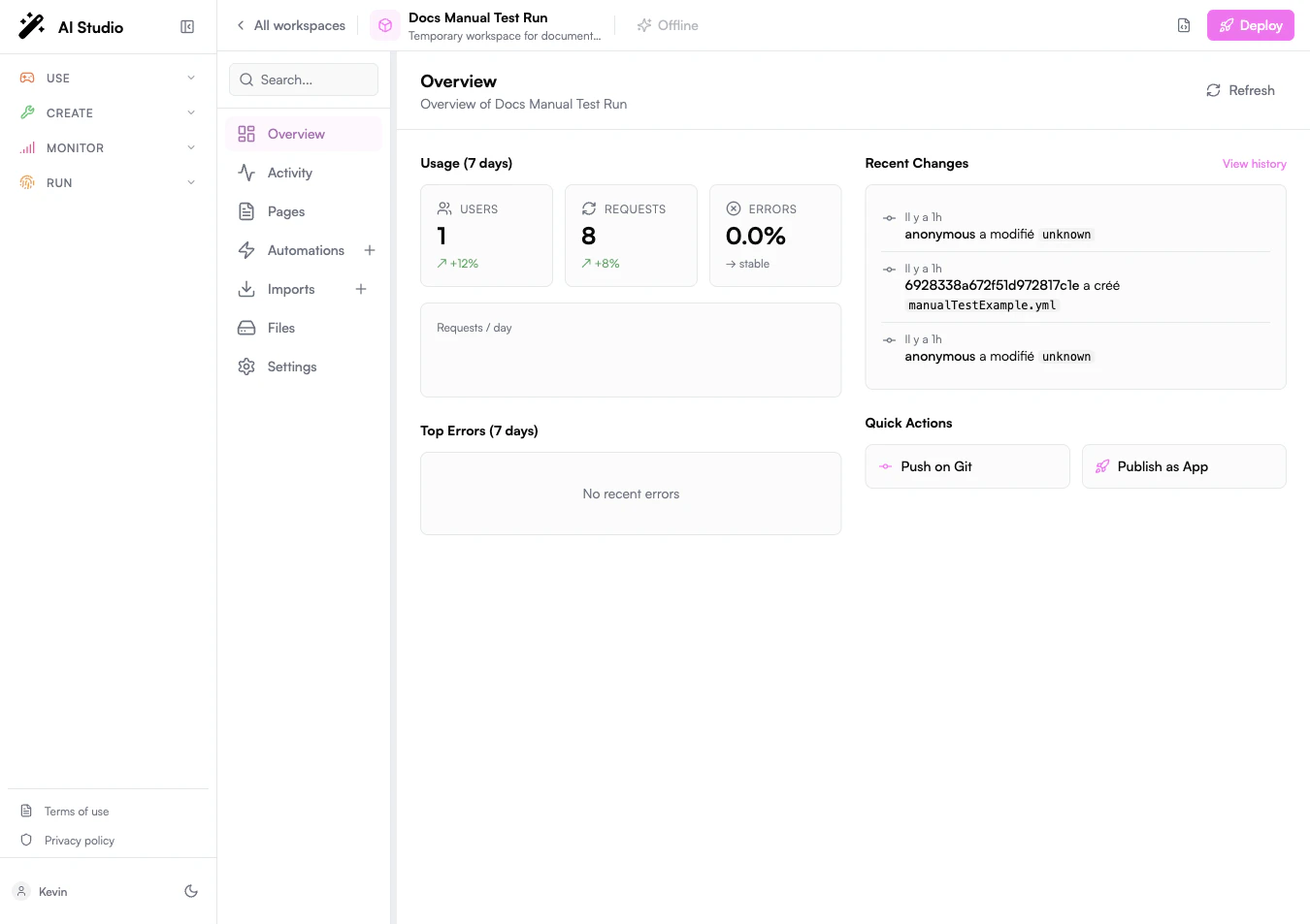 Builder Automations Interface