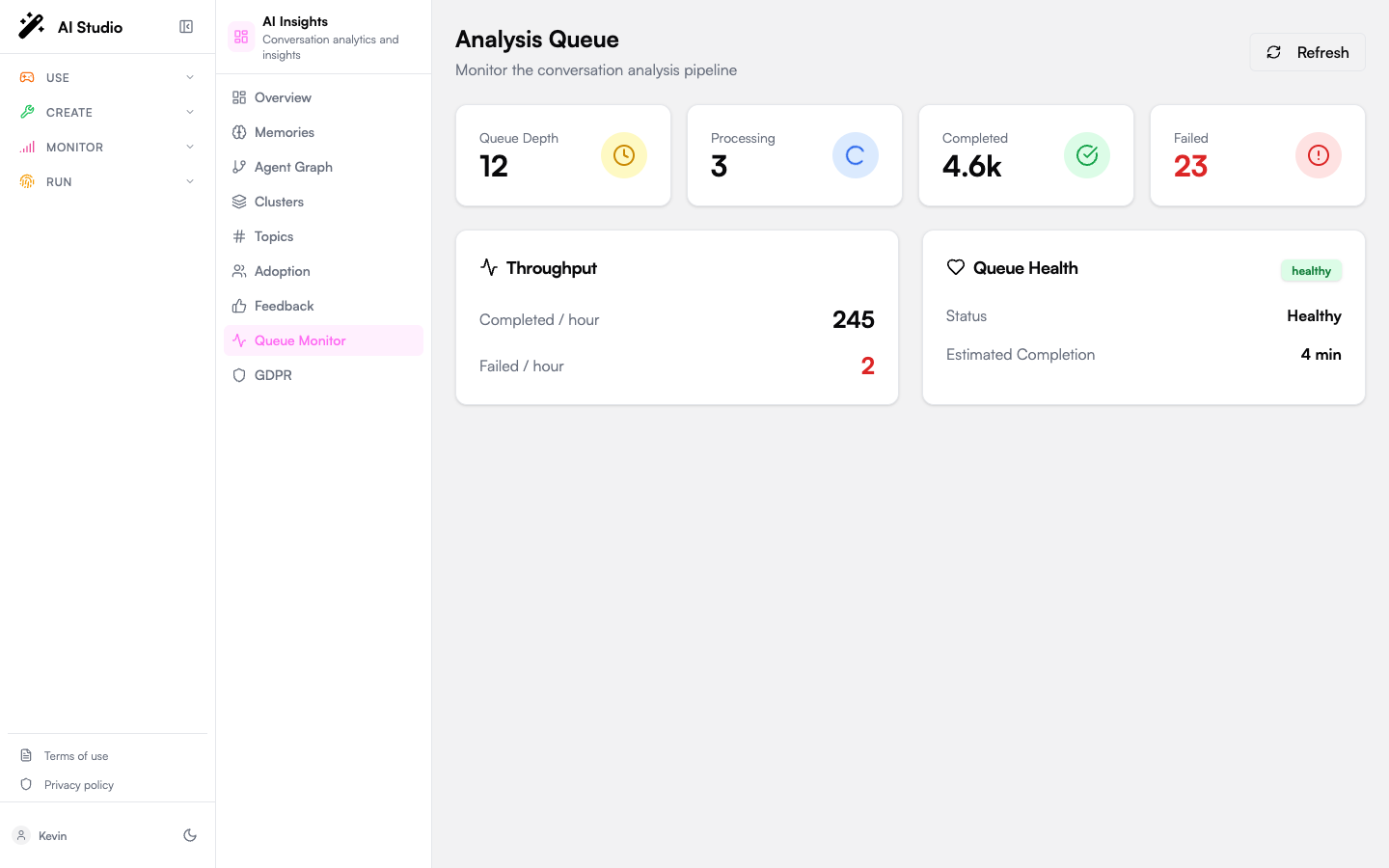 Analysis queue - Prisme.ai