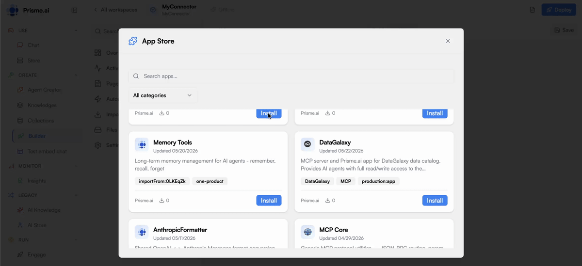Builder App Store demo