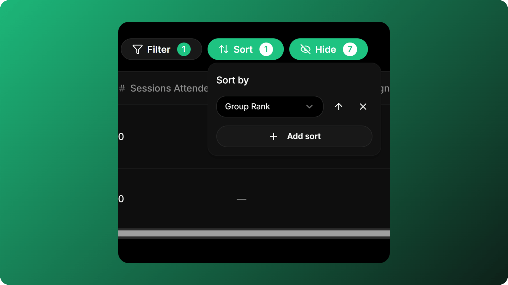 Create Sort Create Sort