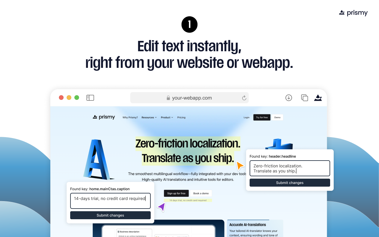Live editing from your webapp