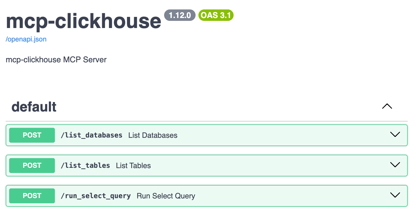 endpoints da Open API