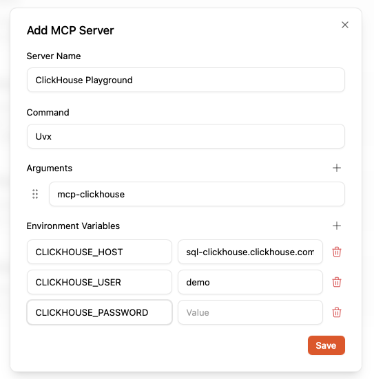 添加 MCP server
