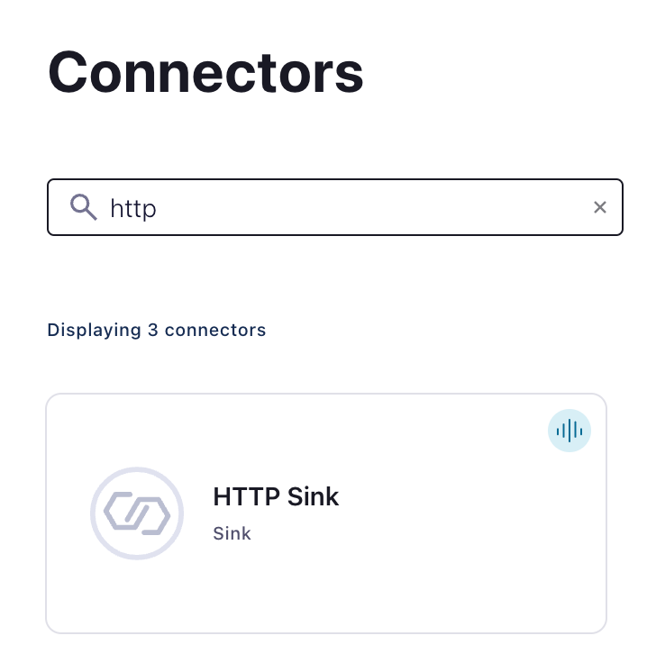 Interface do Confluent Cloud mostrando como criar um conector HTTP Sink