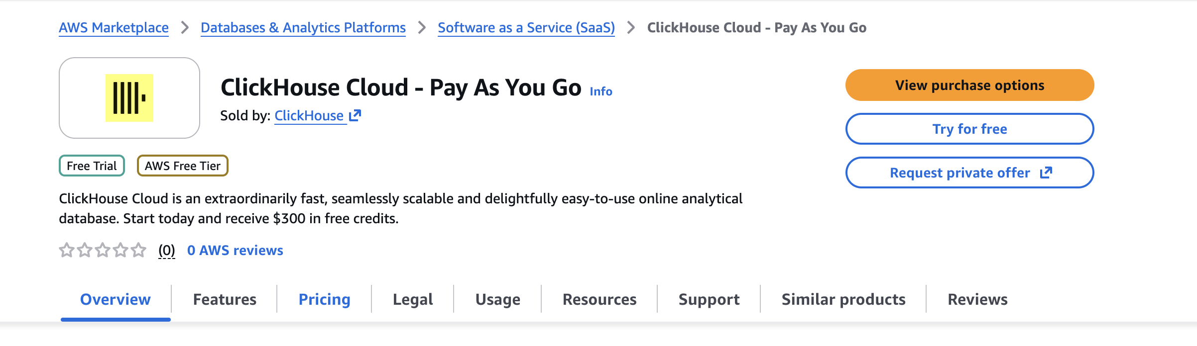 購入オプションを表示する AWS Marketplace