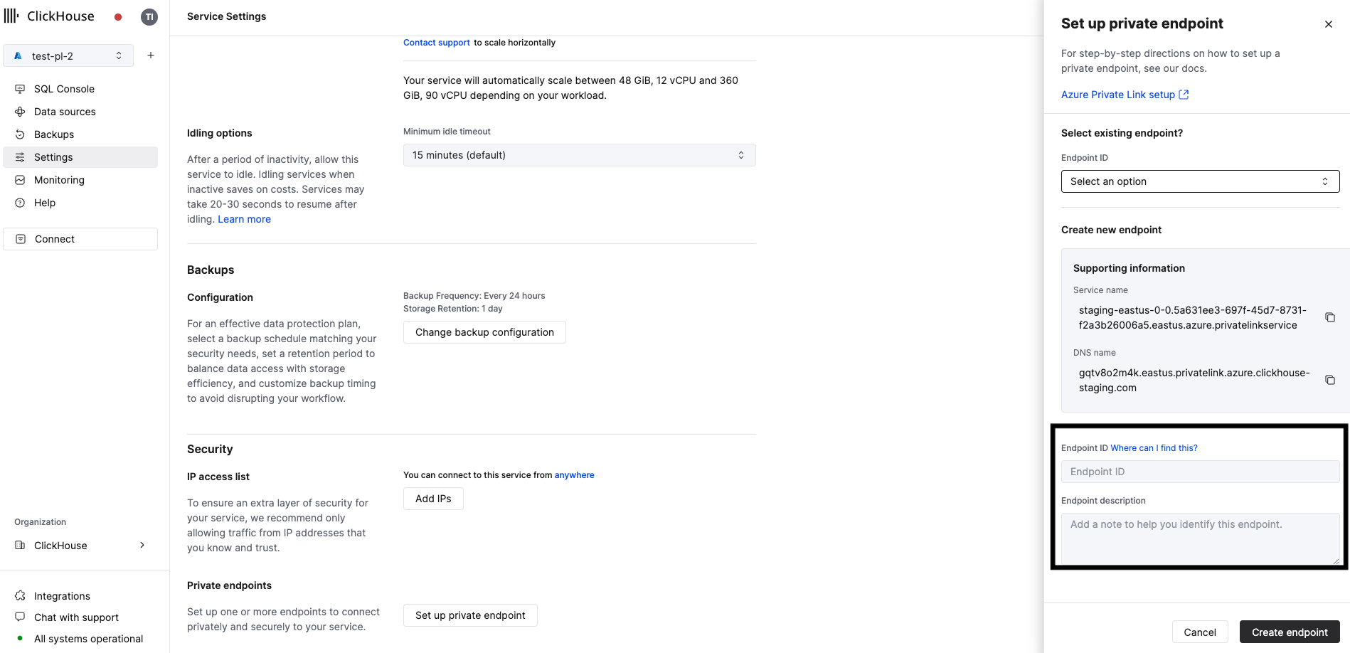 Filtro de endpoints privados